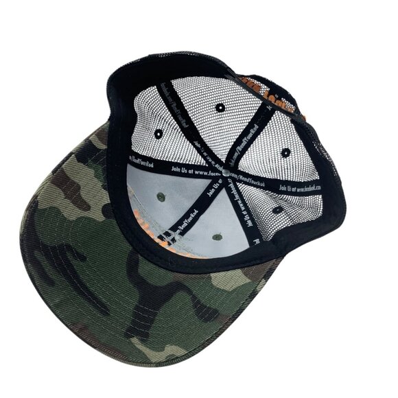 Fishoholic Camouflage Trucker Cap With Embroidered Logo Mesh Back Adjustable - Picture 5 of 5